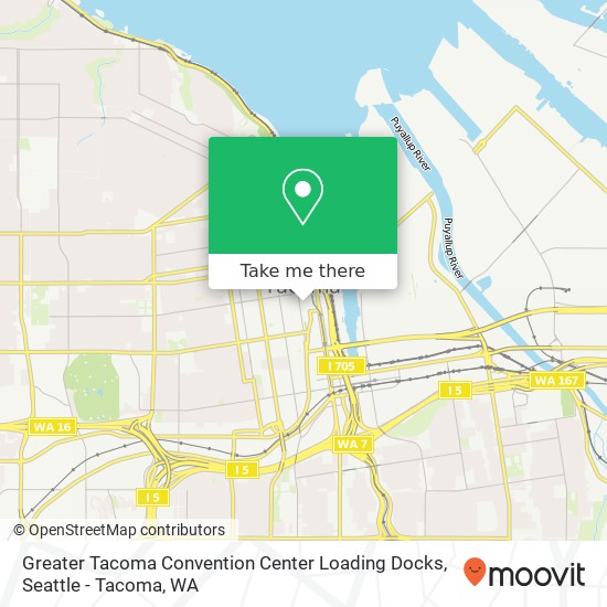 Mapa de Greater Tacoma Convention Center Loading Docks