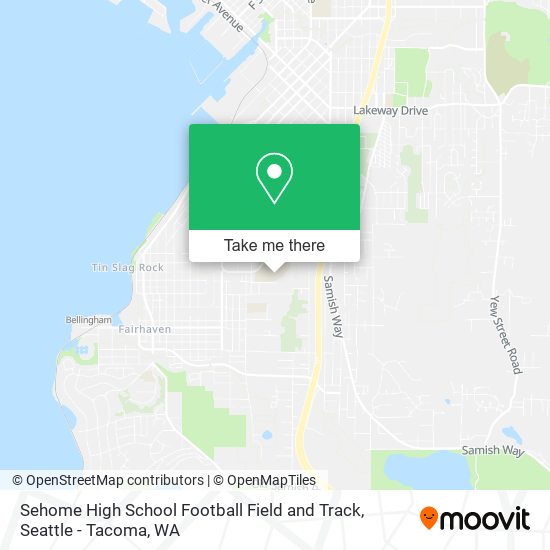Sehome High School Football Field and Track map