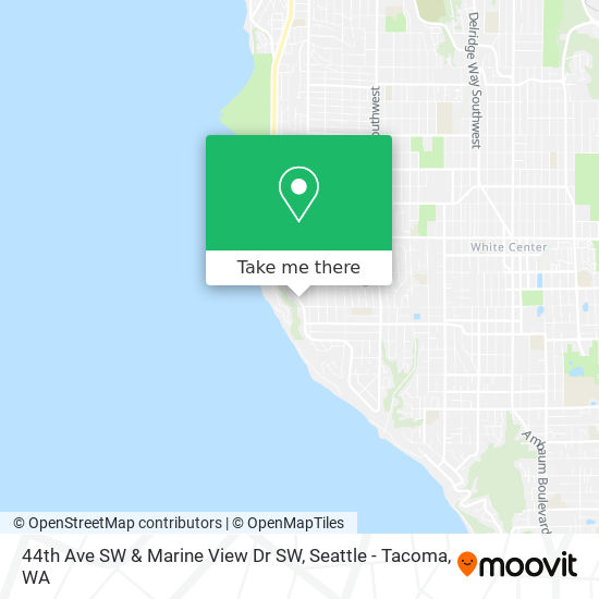 44th Ave SW & Marine View Dr SW map