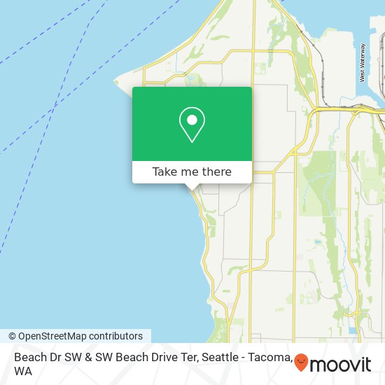 Beach Dr SW & SW Beach Drive Ter map