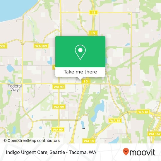 Indigo Urgent Care map