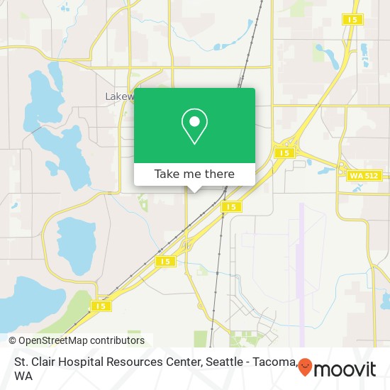 Mapa de St. Clair Hospital Resources Center