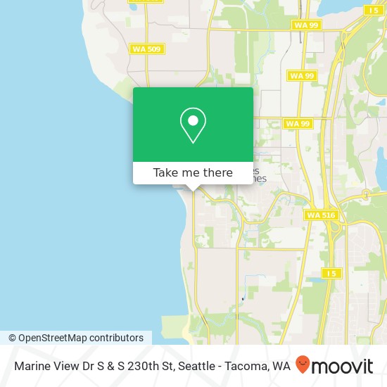 Marine View Dr S & S 230th St map