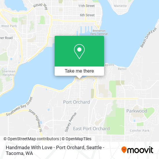 Mapa de Handmade With Love - Port Orchard