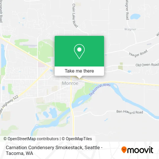 Carnation Condensery Smokestack map