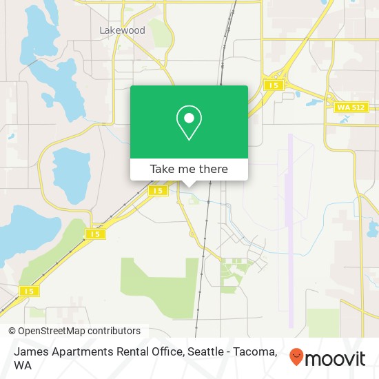 James Apartments Rental Office map