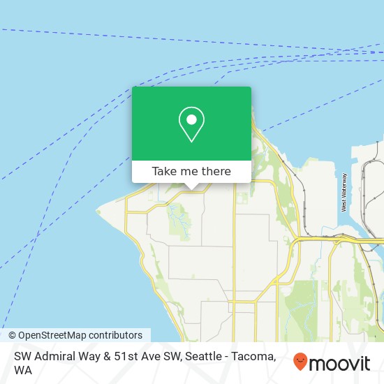 SW Admiral Way & 51st Ave SW map