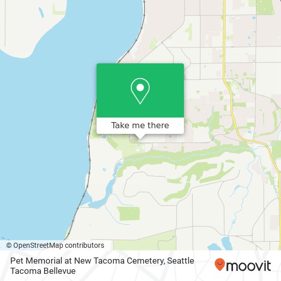 Pet Memorial at New Tacoma Cemetery map