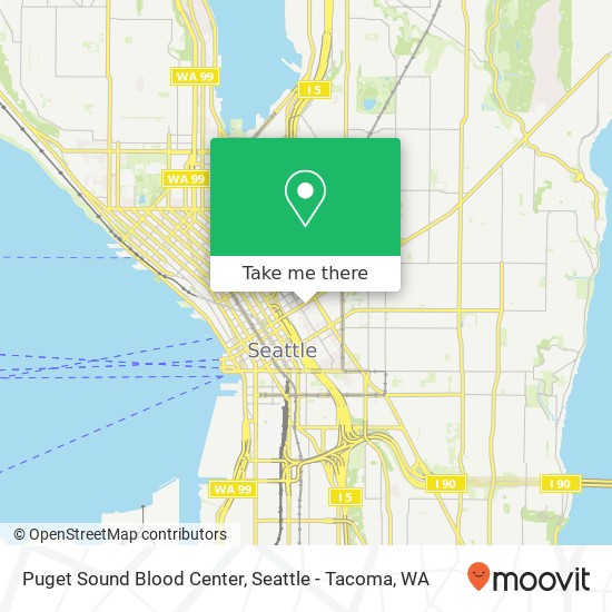 Puget Sound Blood Center map