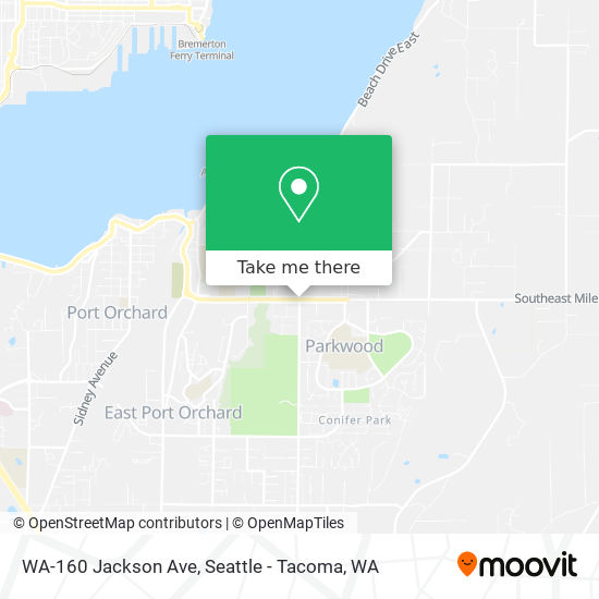 WA-160 Jackson Ave map