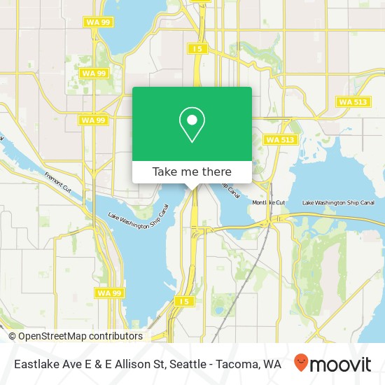 Mapa de Eastlake Ave E & E Allison St