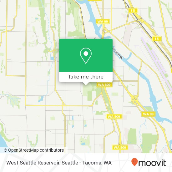 West Seattle Reservoir map