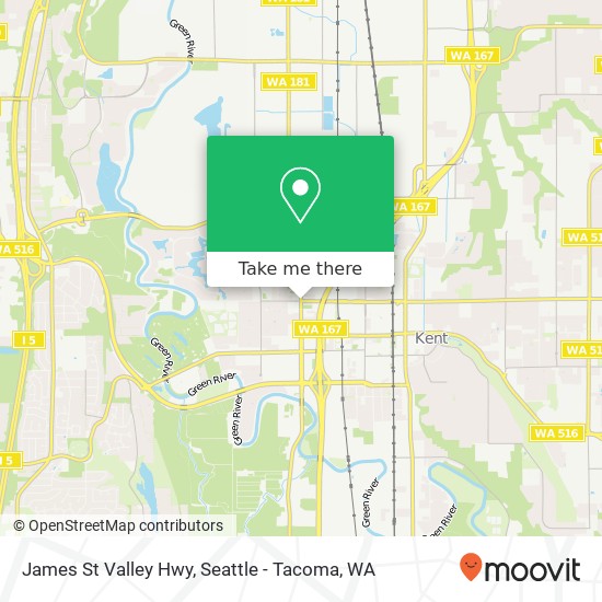 James St Valley Hwy map