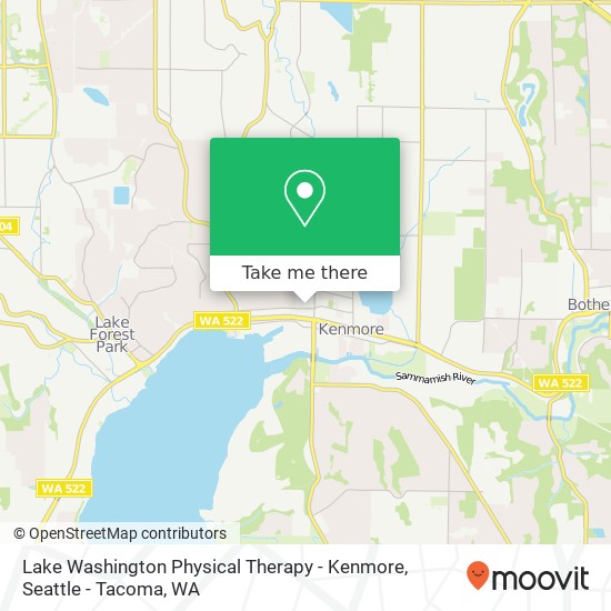 Lake Washington Physical Therapy - Kenmore map