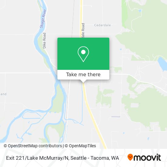 Exit 221/Lake McMurray/N map
