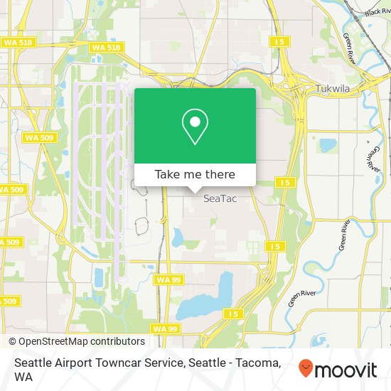 Seattle Airport Towncar Service map