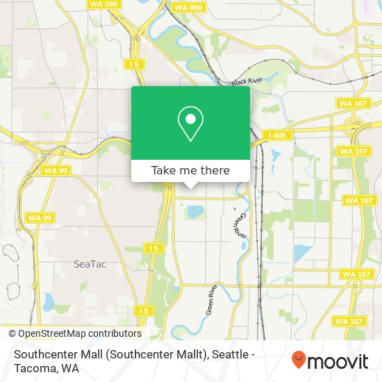 Mapa de Southcenter Mall (Southcenter Mallt)