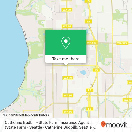 Mapa de Catherine Budbill - State Farm Insurance Agent (State Farm - Seattle - Catherine Budbill)