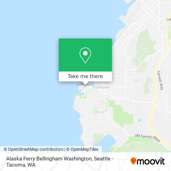 Mapa de Alaska Ferry Bellingham Washington