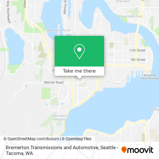 Bremerton Transmissions and Automotive map