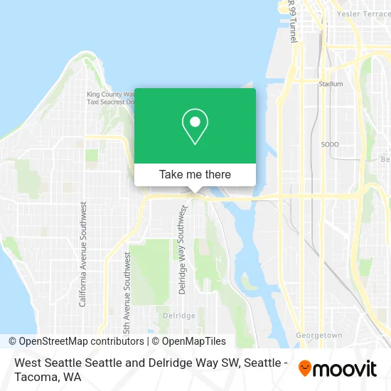 West Seattle Seattle and Delridge Way SW map