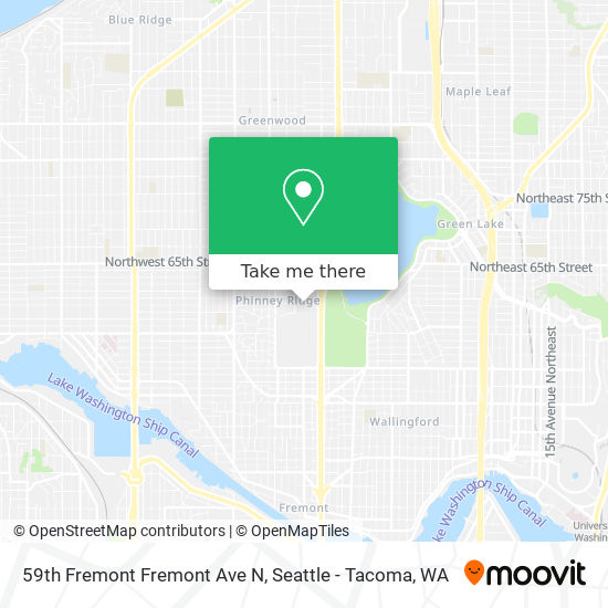 Mapa de 59th Fremont Fremont Ave N