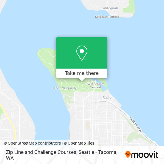 Zip Line and Challenge Courses map