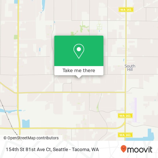 Mapa de 154th St 81st Ave Ct, Puyallup (SOUTH HILL), WA 98375