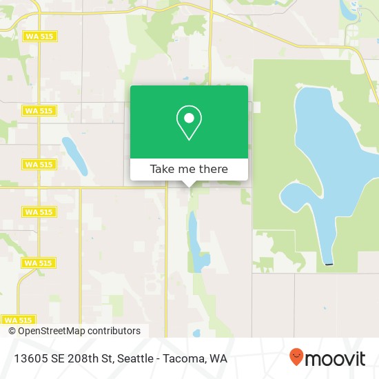 Mapa de 13605 SE 208th St, Kent, WA 98042