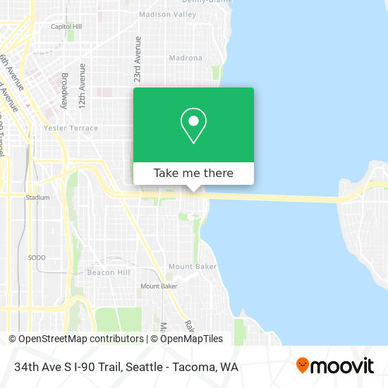 Mapa de 34th Ave S I-90 Trail