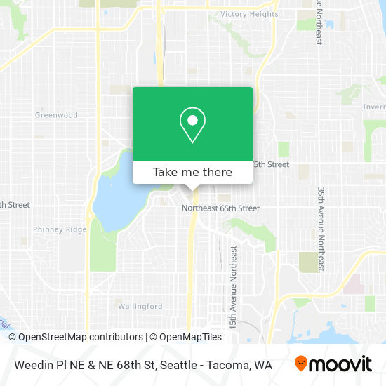 Weedin Pl NE & NE 68th St map