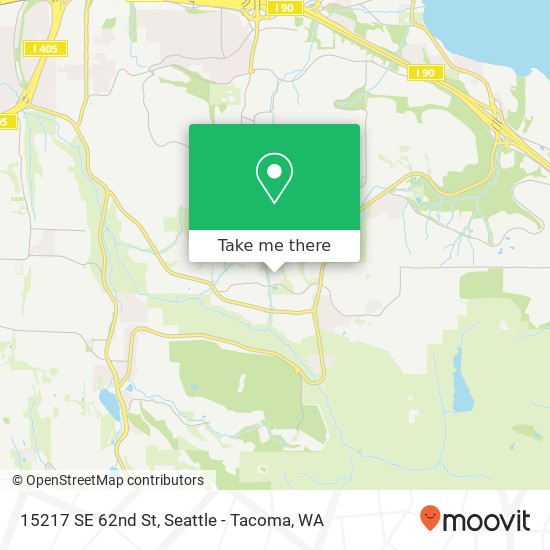 Mapa de 15217 SE 62nd St, Bellevue, WA 98006