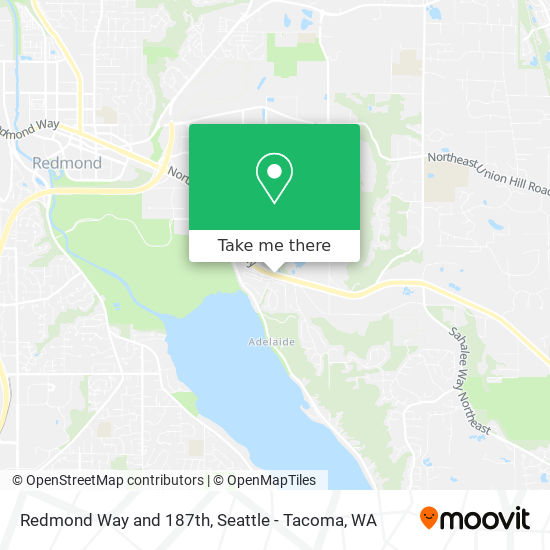 Redmond Way and 187th map