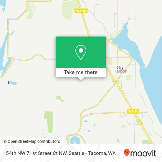 54th NW 71st Street Ct NW, Gig Harbor (SUNRISE BEACH), WA 98335 map