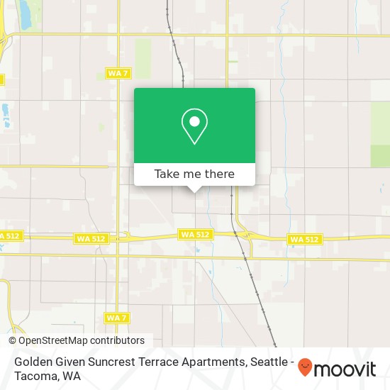 Golden Given Suncrest Terrace Apartments, Tacoma, WA 98445 map