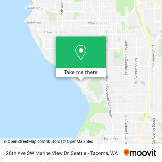 26th Ave SW Marine View Dr map