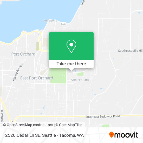 Mapa de 2520 Cedar Ln SE