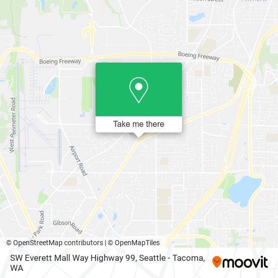 SW Everett Mall Way Highway 99 map