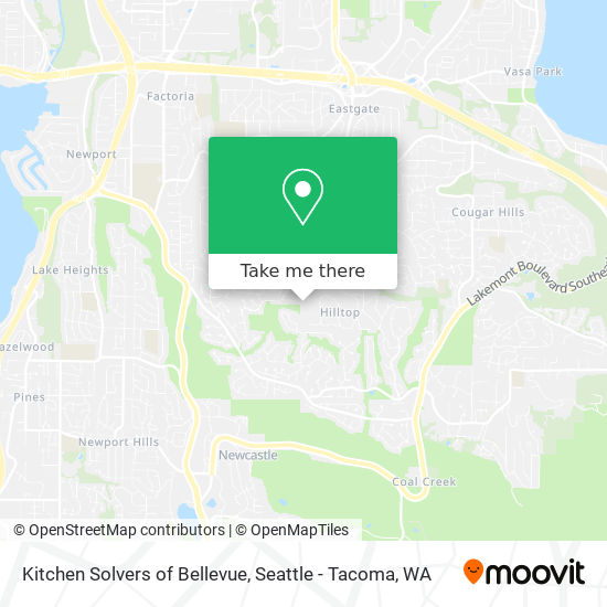 Mapa de Kitchen Solvers of Bellevue