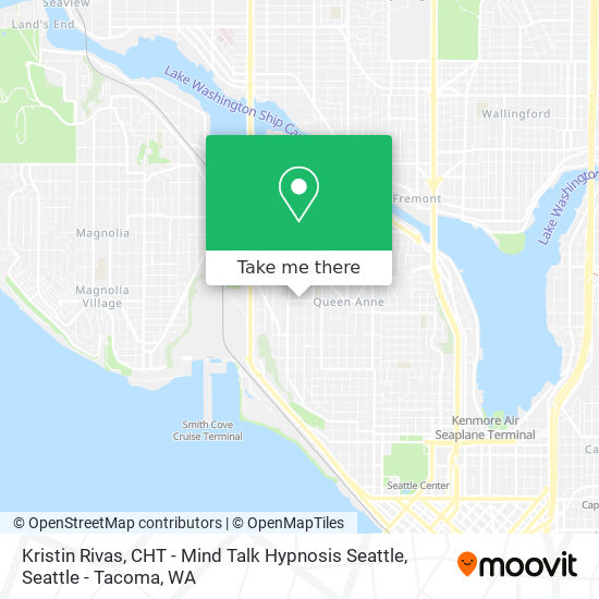 Mapa de Kristin Rivas, CHT - Mind Talk Hypnosis Seattle