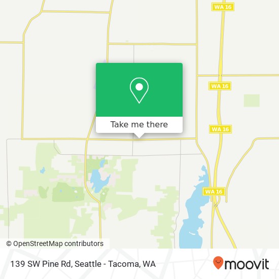 Mapa de 139 SW Pine Rd, Port Orchard, WA 98367