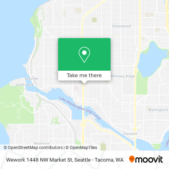 Mapa de Wework 1448 NW Market St