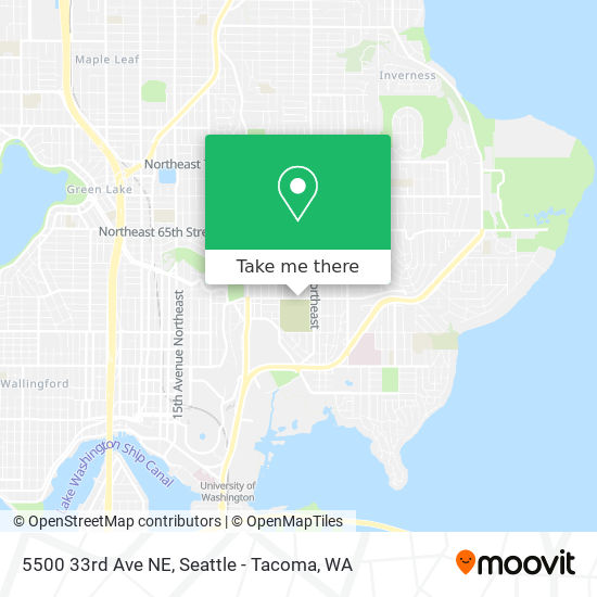 Mapa de 5500 33rd Ave NE