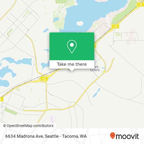 Mapa de 6634 Madrona Ave, Tacoma, WA 98433