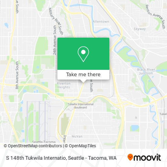 S 148th Tukwila Internatio map