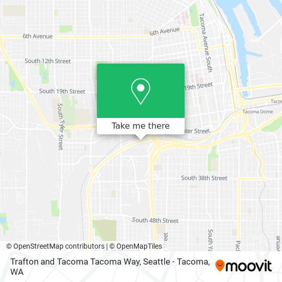 Trafton and Tacoma Tacoma Way map