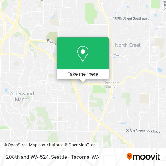 Mapa de 208th and WA-524, Bothell, WA 98012