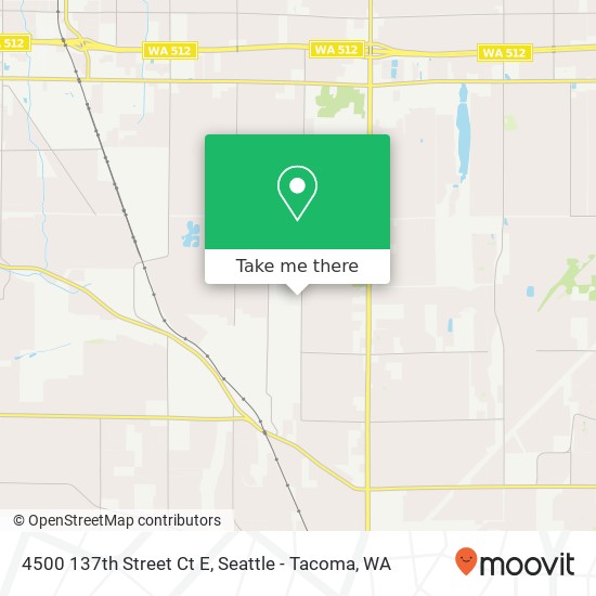 Mapa de 4500 137th Street Ct E, Tacoma, WA 98446