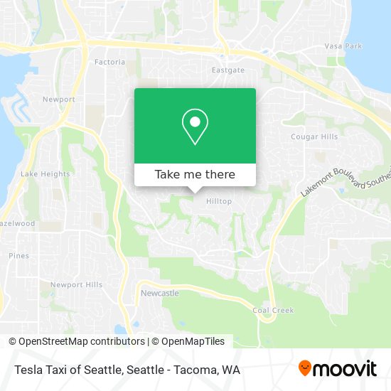 Mapa de Tesla Taxi of Seattle