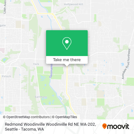 Redmond Woodinville Woodinville Rd NE WA-202 map